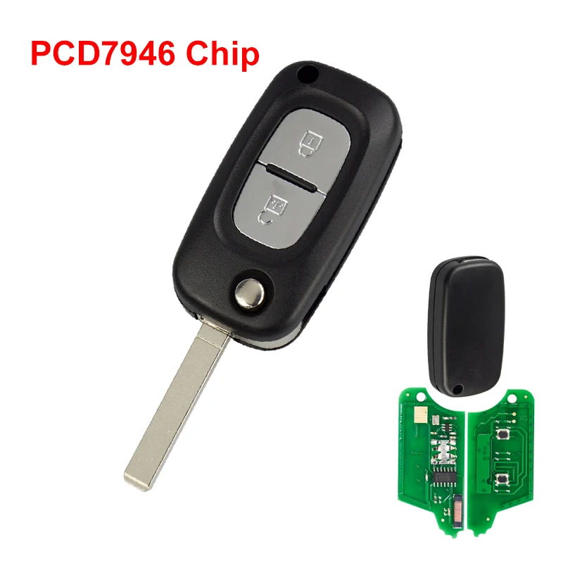 B OkeyTech 2 кнопки 433 МГц PCF7946/7947 чип программируемый ключ для автомобиля дистанционный ключ для RENAULT VIVARO MOVANO trafle Renault Master Kangoo 2004-2008 - Цвет: B
