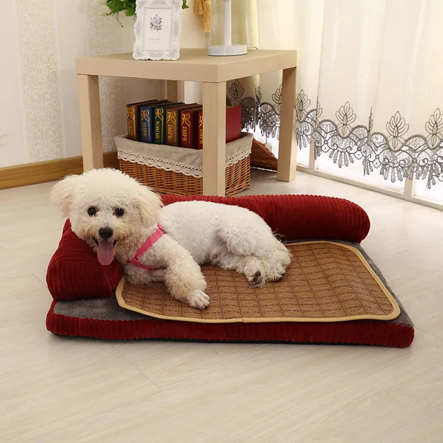 Pet Dog Bed Sofa Elegant Pet Cushion Dog Cat Kennel  Mat Removable Big Dog Bed Lounge Sofa Pet Beds For Small Medium Dogs 4