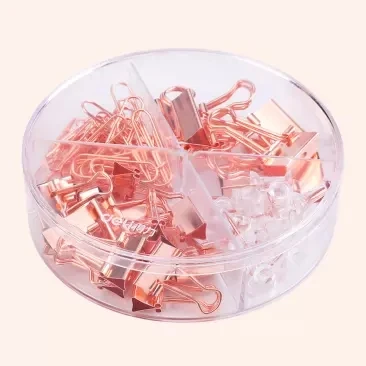 Xiaomi Youpin Pushpins зажим для бумаги папки офисная комбинация трехцветный костюм марганцевая сталь Материал сильная сила зажима - Цвет: rose gold