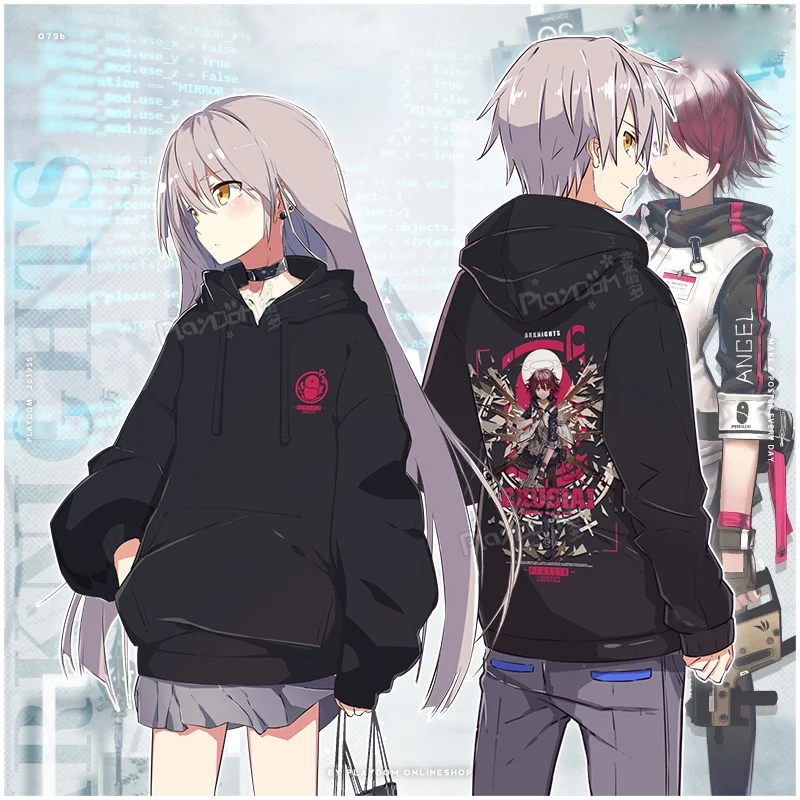 

Cosplay Anime Arknights Amiya Exusiai Texas Autumn Winter Men Women sweatshirt Coat Hooded pullover Tops Hoody Casual Costume