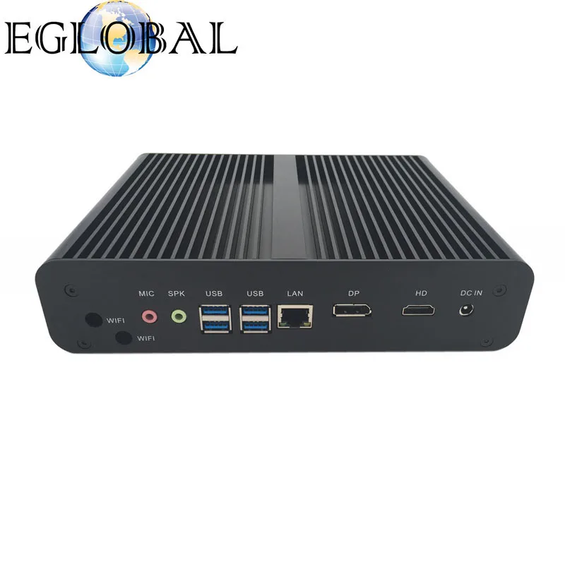 Процессор EGlobal fanless Мини ПК Intel Core i7 7500U оконные рамы 10 Micro компьютер SD карты DP HDMI 4K Дисплей Беспроводной Wi-Fi 4 USB3.0