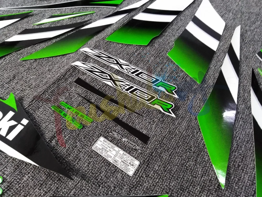 Мотоцикл для Kawasaki NinjaZX10R 15 Ninja ZX 10R ZX10R наклейка на обтекатель полный комплект аппликация Высокое качество весь автомобиль наклейка