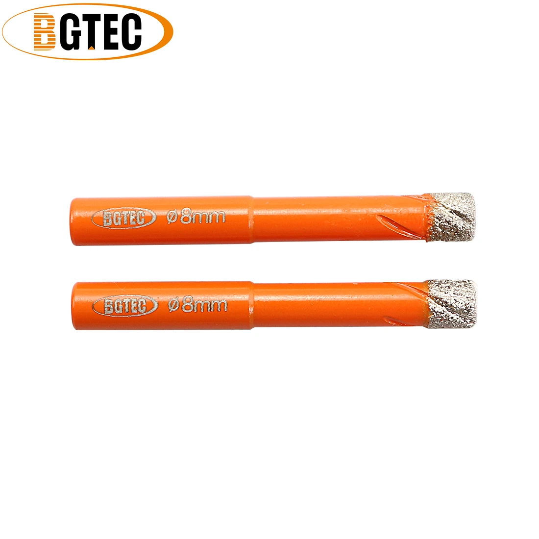 Сверла BGTEC круглые 8 мм 2 шт. для сухого сверления Вакуумные Паяные алмазные сверла