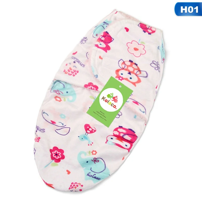 Двухслойные Короткие Плюшевые крючки для полотенца с цветочным принтом для новорожденных, конверт для сна-50x32 см - Цвет: 1