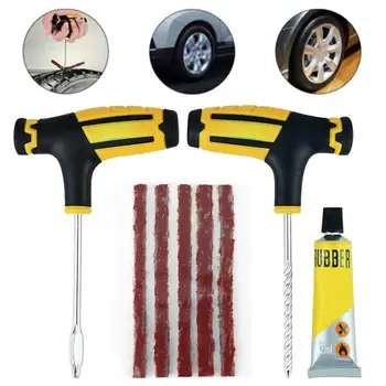 

Car Tubeless Tire Tyre Drill Plug Rubber Strip Glue Puncture Repair Tools Kit 2019