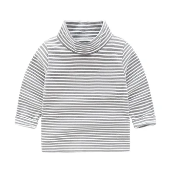 

Explosion models autumn and winter models solid color boys and girls long-sleeve warm high collar children baby bottoming shirt