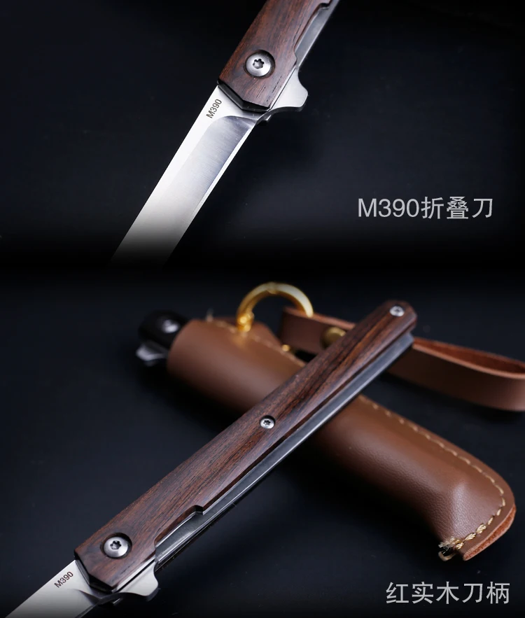 AIBODUO Складной Нож С флиппером M390, Серебряная ручка 58HRC, ножи для отдыха на природе, охотничий нож, нож для нарезки фруктов