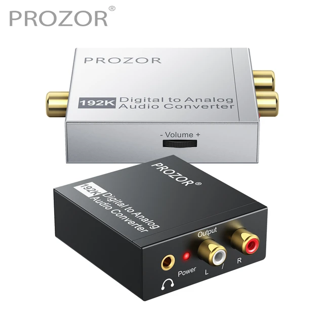 PROZOR 192 ENTER-Convertisseur audio coaxial-analogique éventuelles DIF,  adaptateur audio de radiateur de sortie RCA 3.5mm, lien de charnière  optique numérique - AliExpress