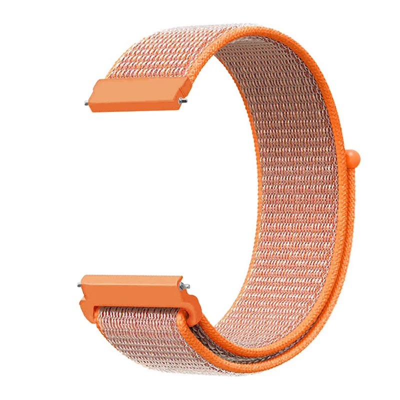 Ремешок для Galaxy Watch 46 мм, нейлоновый сменный спортивный ремешок для Galaxy Watch 42, застежка для браслета на липучке для активных часов 2 1 - Цвет ремешка: Orange