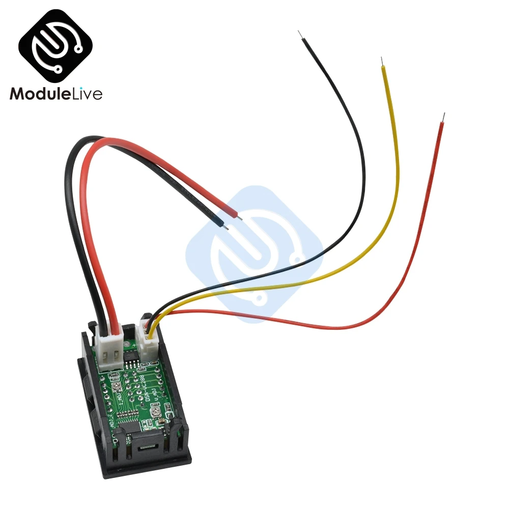 5 Pièces DC 4-100V Voltmètre Numérique, 2 Fils Testeur De Tension A 3 Chiffres Mettage