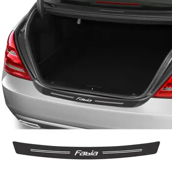 

For Skoda Fabia Car Rear Bumper Trunk Guard Stickers Car Carbon Fibre Material Stickers Car Stickers Car Decal Accessories