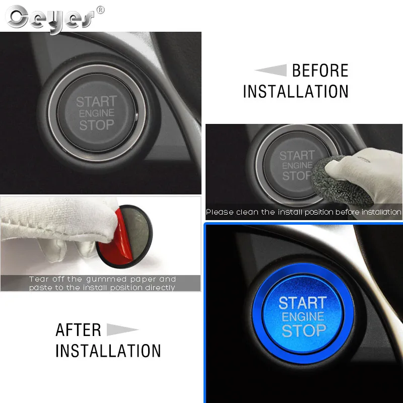 Car Stickers For Alfa Romeo Stelvio 159 Mito Giulia Auto Ignition Push Engine Start Stop Button Cap Ring Covers Case Car Styling car sticker covers