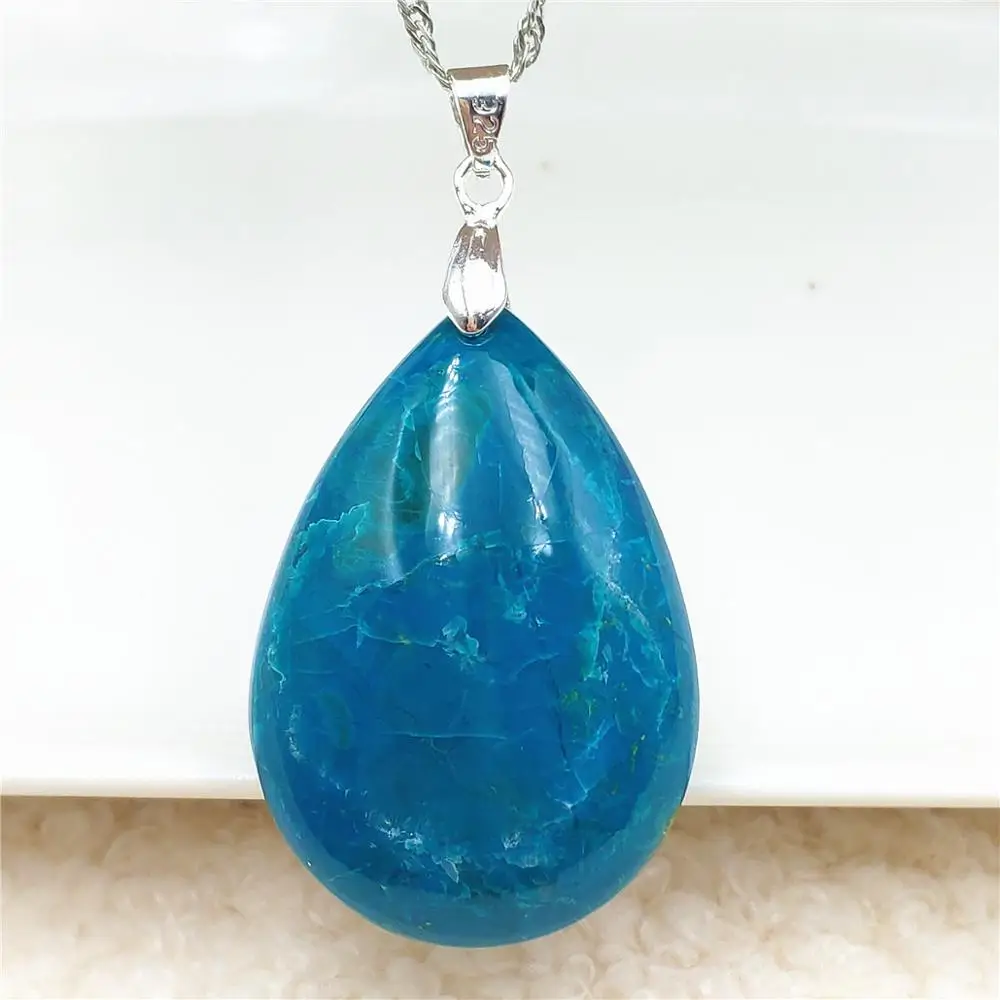 Натуральный Синий Зеленый краситель Малахитовый Azulite Подвеска из хризоколлы