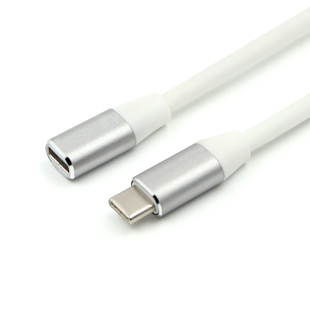 Grey USB 3,1 Тип C Удлинительный кабель удлинитель Переходный кабель конвертер кабель для зарядки и синхронизации данных шнур 1 м Длина - Цвет: Grey