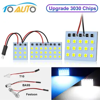 

2pcs C5W BA9S T4W T10 W5W Led Panel Auto Auto Reading Map Lamp Panel light 9 15 21Smd 3030 Chips Car Interior Lights Auto Bulb
