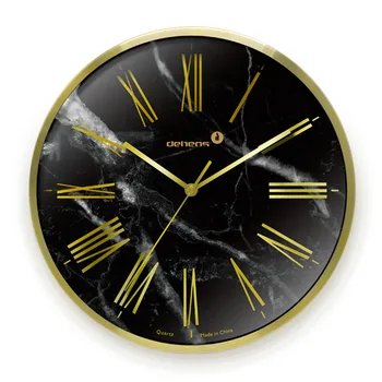 

Creative Nordic Digital Luxury Wall Clock Silent Marble Kitchen Golden Wall Clock Roman Reloj Pared Home Decor AA50ZB