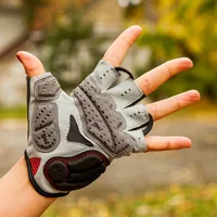 GUB Endurance Cycling Gloves Bicycle Bike Fingerless Gloves Silicone Half/Short Finger Extra Gel Gloves Double Gel-Vent Padding 1