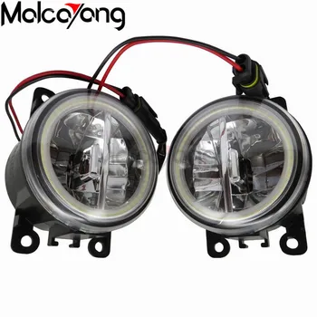 

For Mitsubishi L200 Triton Strada Hunter 2006-2014 SMD 9-Pieces Leds Chips LED Fog Light Lamp Angel Eyes illumination Fog Lights