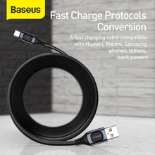 Baseus usb tipo c cabo para huawei p30 pro companheiro 30 p20 usb c cabo tipo-c carregamento rápido USB-C cabo de dados 5a 2m/1m cabo usb