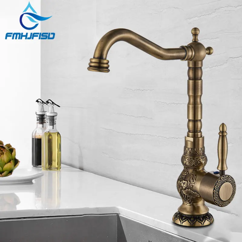 Смеситель для ванной комнаты из античной латуни с одной ручкой|bathroom basin faucet|basin