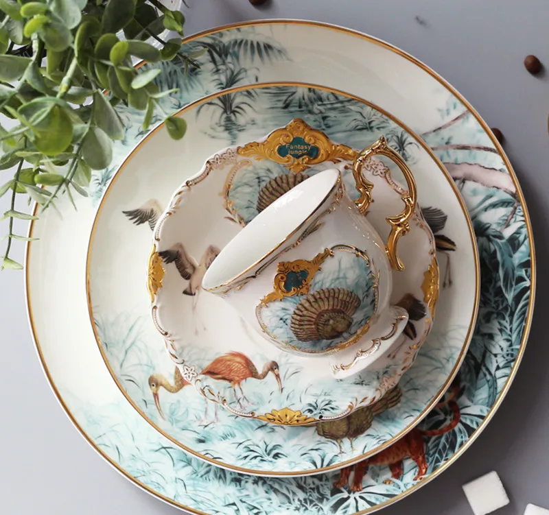 Fangqi Rainforest Ceramic Tableware Chinese Skeletal Animal Dessert Fruit Plate Home Porcelain Decoration Delivery Free - Image 3