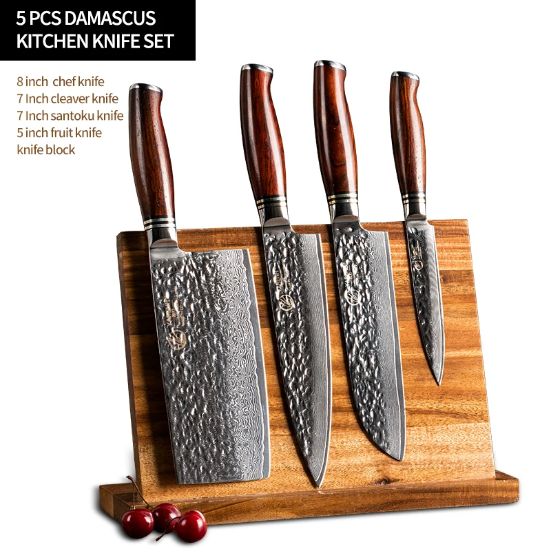 YARENH 4-6PCS Knives Set - Chef Santoku Utility Cleaver Set - 73