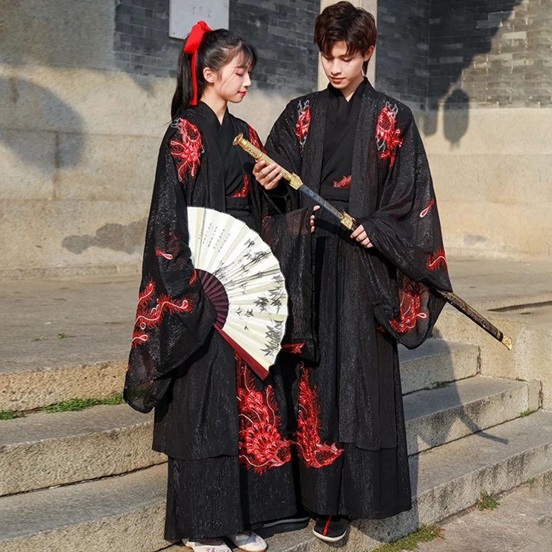 Hanfu мужской Китайский народный танцевальный костюм для женщин, косплей, древние костюмы, китайская блузка, топы, традиционная сценическая одежда DNV12445