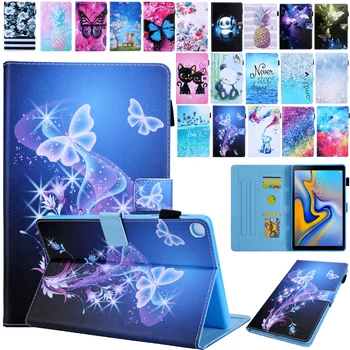 

PU Leather Flip Stand Case For Samsung Galaxy Tab S5e 10.5 SM-T720 SM-T725 Funda Printed Coque With Card Slot Tab S5e T720 T725