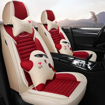 

Full Coverage flax fiber car seat cover auto seats covers for nissan terrano 2 tiida versa x-trail t30 t31 t32 xtrail