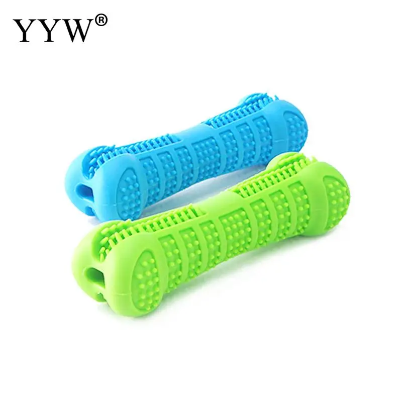 Pet Dog Toothbrush Chew Toy Doggy Brush Stick Silicone Teeth Cleaning Dot Massage Toothpaste For Small Dogs Pets Toothbrushes
