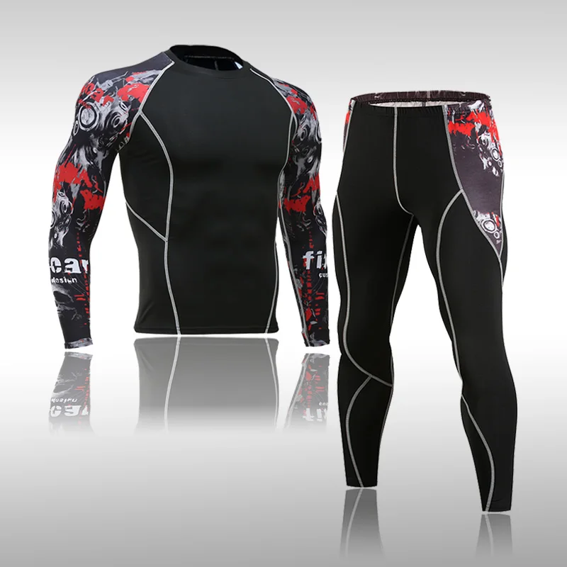 

Top Quality Men's Thermal Underwear Sets Compression Sweat Quick Drying Warm Leggings Thermo Underwear Men Clothing