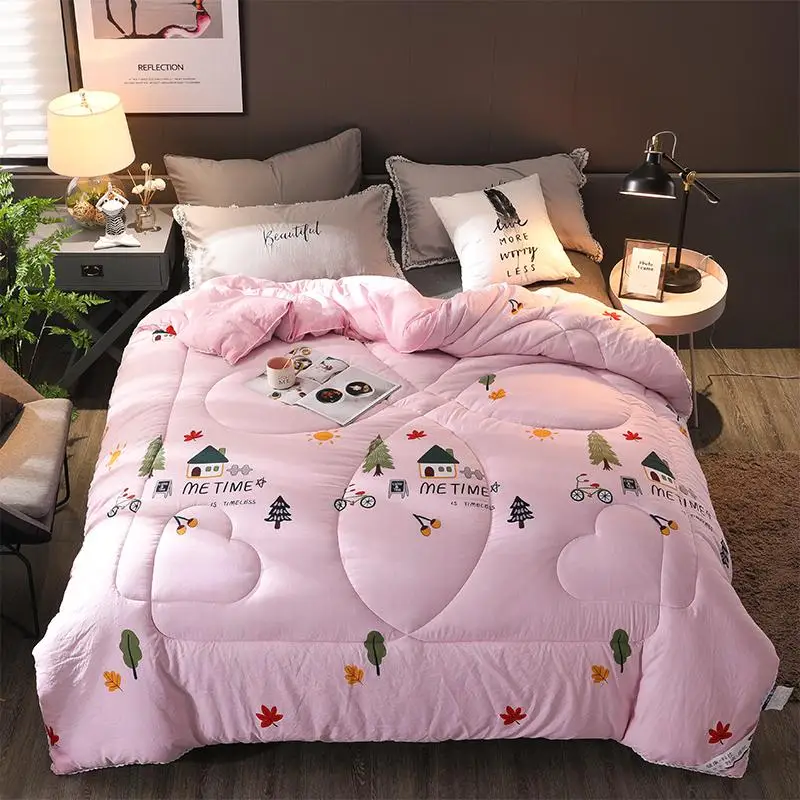 2~ 5 кг гусиное/стеганое одеяло из утиного пуха одеяло King queen двойной размер белый/серый/розовый/красный роскошный мягкий зимний одеяло наполнитель - Цвет: Шоколад