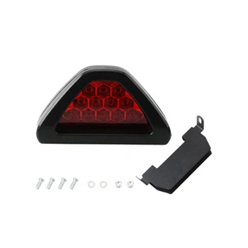 

DRL Red 12 LED Rear Tail Stop Fog Triangular Brake Light Stop Safety Lamp Car Motor Free Ship LED Rear Tail Ligth