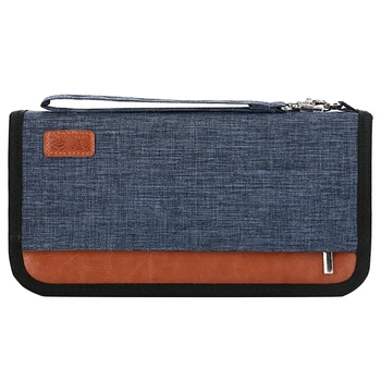 

Antitheft Multifunctional Documents Storage Full Closure Zipper Passport Organizer Fashion Card Holder Outdoor Travel Wallet