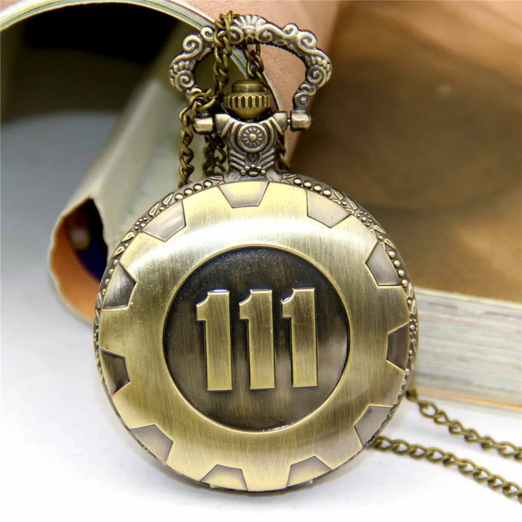 

2019 Vintage Style Quartz Pocket Watch Necklace Bronze Pendant Clock Top Gifts Pendant Vault Bronze Quartz Chain Pocket Watch Q