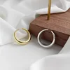 XIYANIKE 925 Sterling Silver Opening Ring Classic Simple Geometric Arc Handmade Jewelry Gifts for Women Size 16.9mm Adjustable ► Photo 3/5