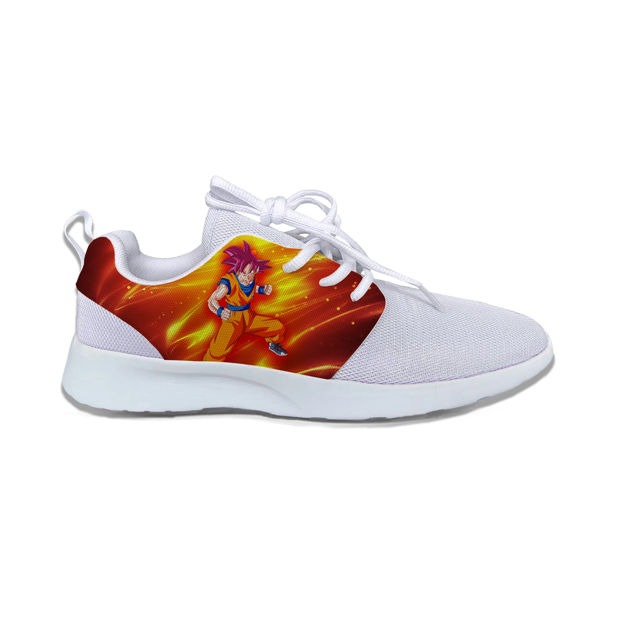 Super Saiyan Dragon Ball Z Son Goku; Популярные стильные детские спортивные кроссовки; повседневные дышащие кроссовки с 3D принтом для мальчиков и девочек