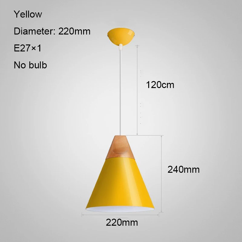 Yellow 220mm no bulb Подвесной светильник светильник подвесной люстра лофт подвесные светильники лофт декор светильник люстра светильник лофт люстра детская люстра для кухни люстра на кухню светильники подвесные - Цвет корпуса: Yellow 220mm no bulb