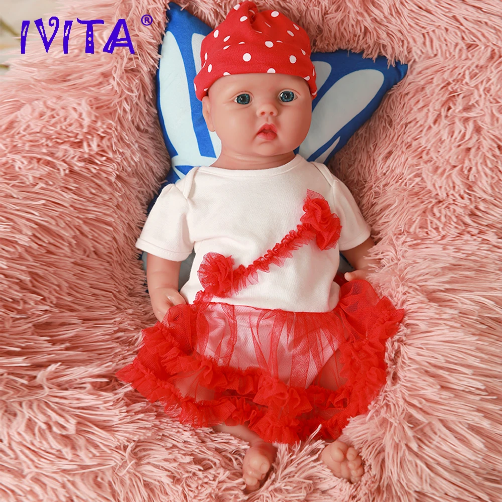 IVITA WG2014 46 см (18 дюймов) 3 93 кг силиконовый чехол для всего тела милые глаза открытые