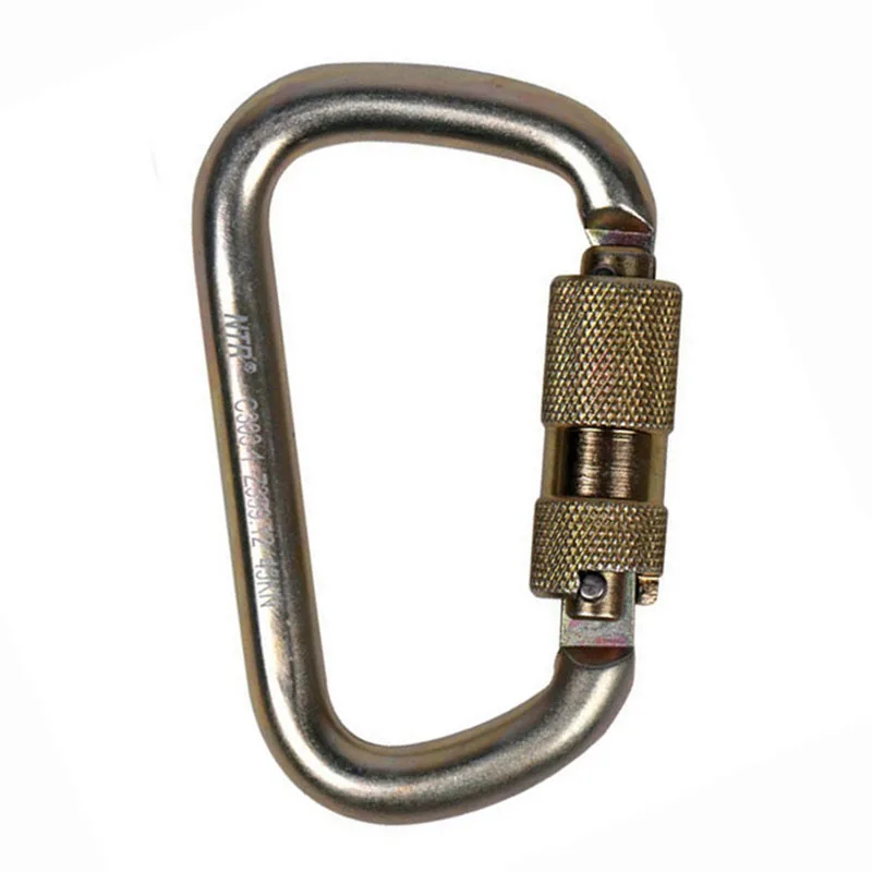 

Carabiners Outdoor Safety 45KN D Shape Alloy Steel Quickdraws Climbing Multifunctional Carabiner Backpack Buckle Sports Devices