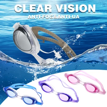 

1pc Professional Silicone Swimming Goggles Anti-fog UV Silicone Pad Kids adult Sports Eyewear Swimming Diving Glasses New