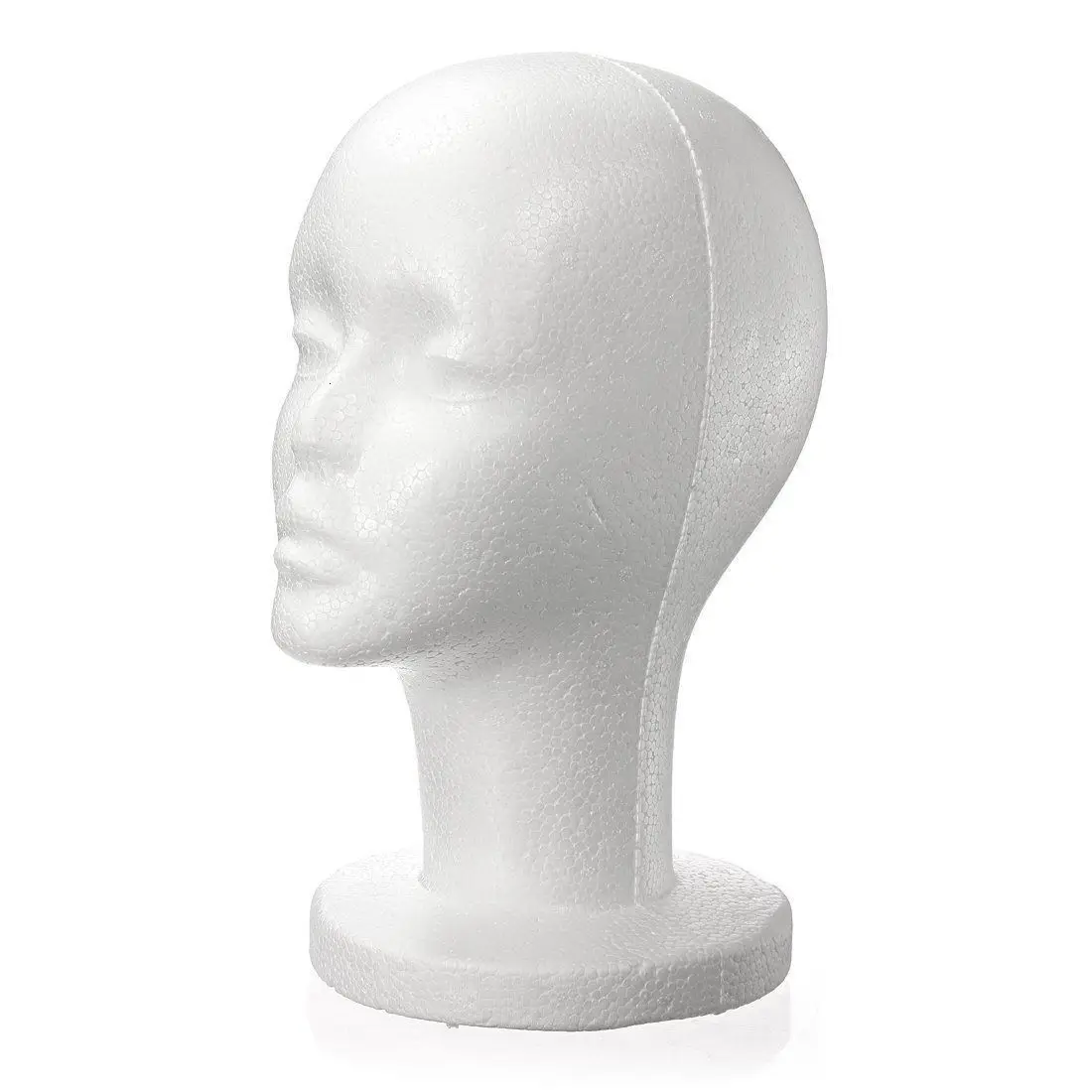 2PCS Female Foam Mannequin Head Model Hat Wig Glasses Display Stand Rack white 