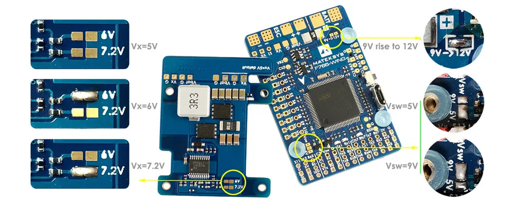 Matek System F765-WING STM32F765VI Контроллер полета Встроенный OSD для RC самолета фиксированное крыло