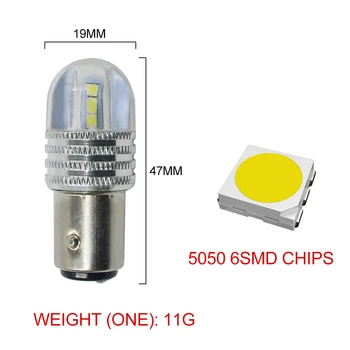 

1set*Direct foreign trade LED brake flash 1156 3030 6SMD high power lens motorcycle steering light 1157