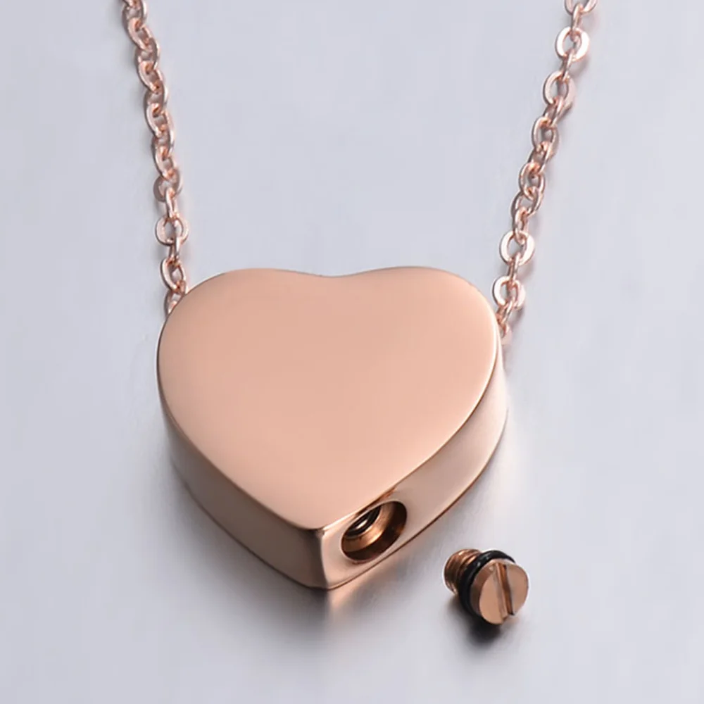 Quiges Erinnerungs-Anhänger Edelstahl - Asche Urne Mit Verstellbarer Kette 46-52cm