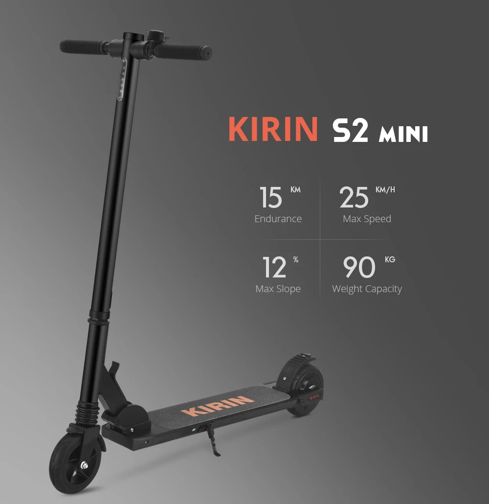 [Official Store] 8.78KG KUGOO KIRIN S2 Mini Folding Kick Electric Scooter LCD Display 25KM/H e Scooter for kids PK Megawheels