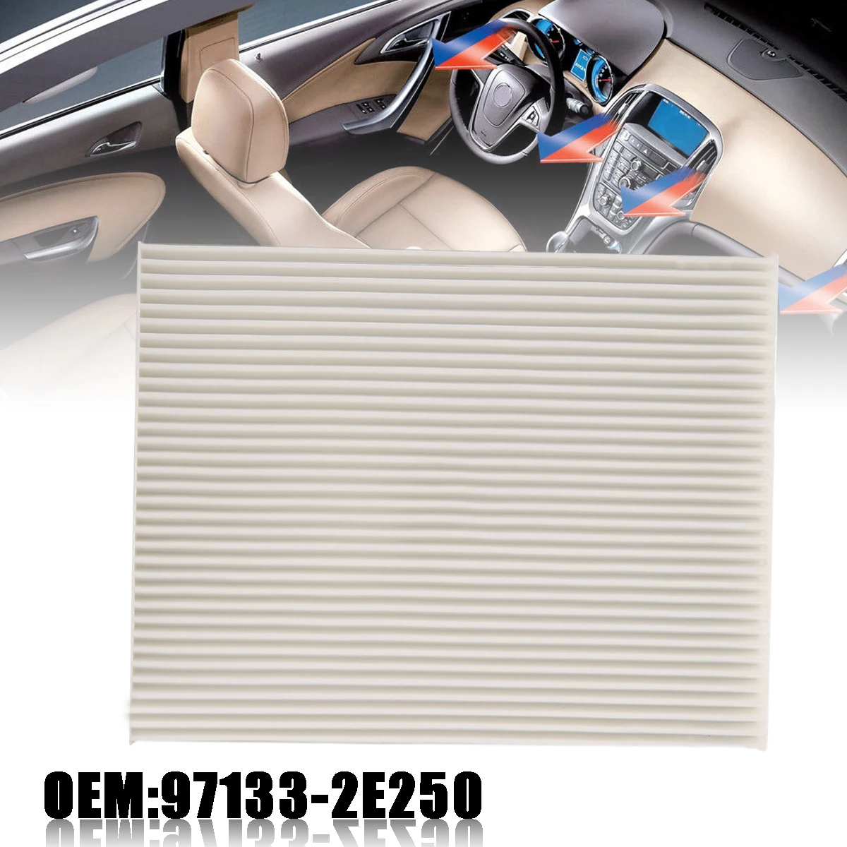1pc Cabin Air Filter 97133-2H000 Universal For Hyundai Elantra Accent For Kia Forte
