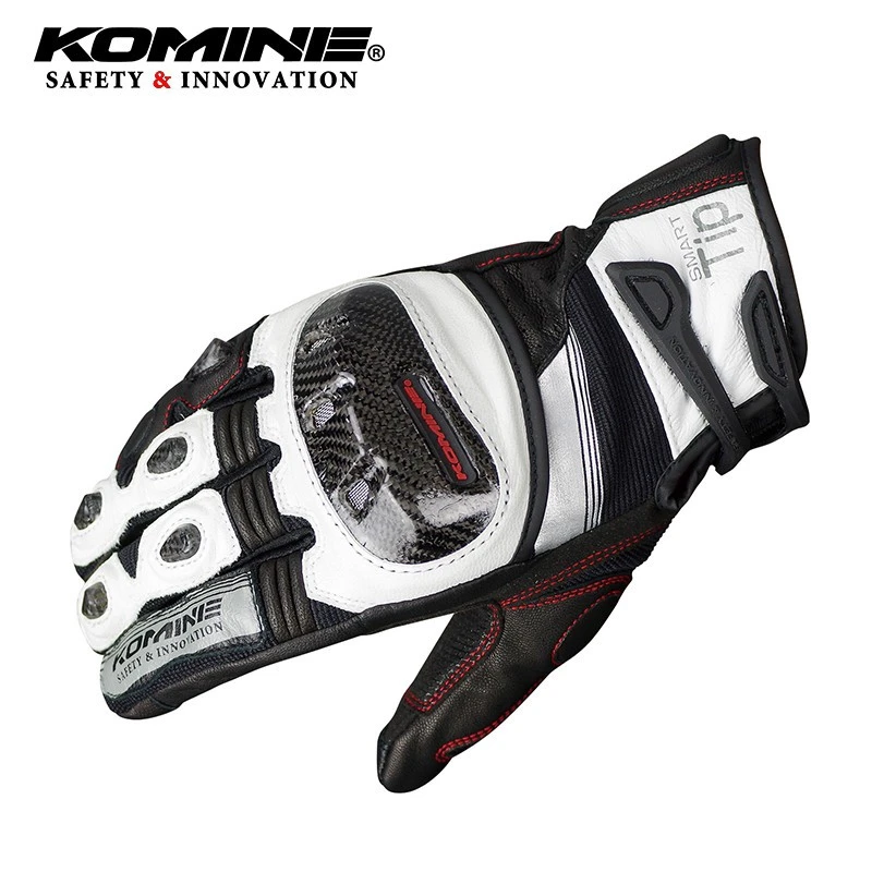 KOMINE GK-193 мотогонок перчатки Мотоцикл 3D рыцарь езда перчатки кожа/углеродное волокно падение сенсорный экран защитное снаряжение