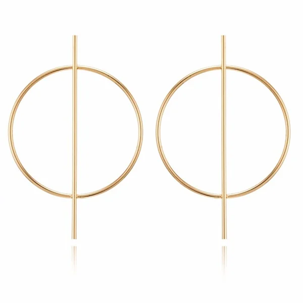FNIO Fashion Vintage Earrings For Women Big Geometric Statement Gold Metal Drop Earrings 2020 Trendy Earings Jewelry Accessories LNIE261-1