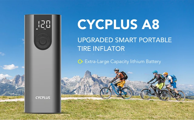 Compresseur portable puissant ? la pompe electrique de velo Cycplus A8 sur  batterie 